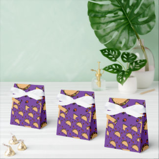Illustration of tacos favor box