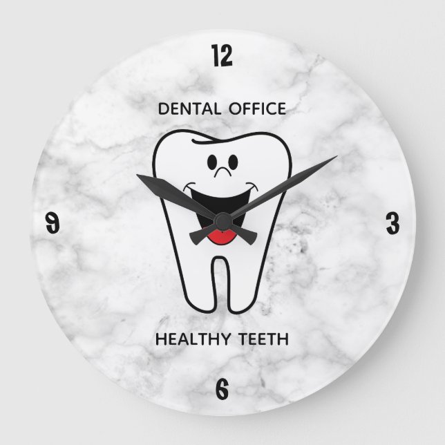 Illustration of Teeth Large Clock (Front)