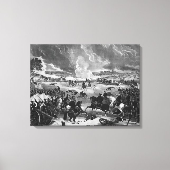 Illustration of the Battle of Gettysburg Canvas Print (Front)