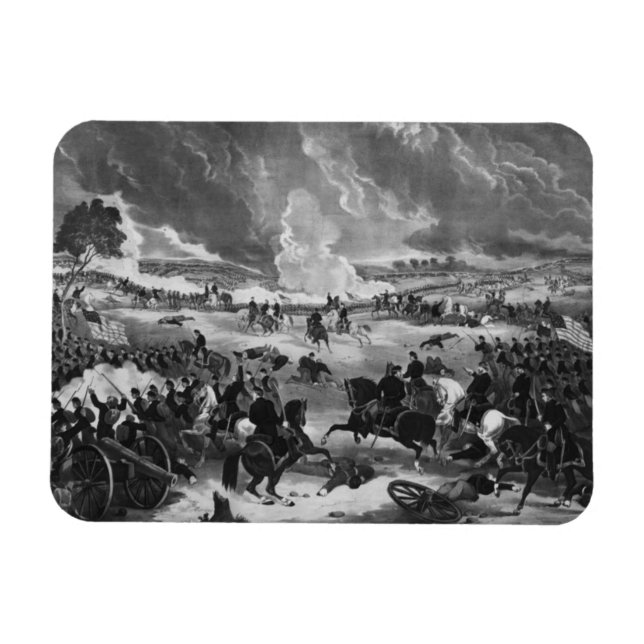 Illustration of the Battle of Gettysburg Magnet (Horizontal)
