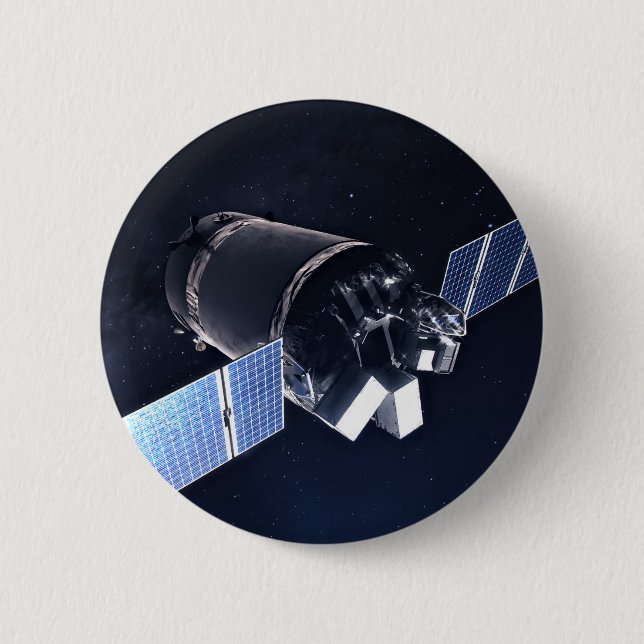 Illustration Of The Dragon Xl Spacecraft. 2 Inch Round Button (Front)