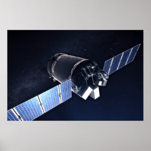 Illustration Of The Dragon Xl Spacecraft. Poster