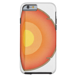 Illustration of the Earth's interior showing the Tough iPhone 6 Case