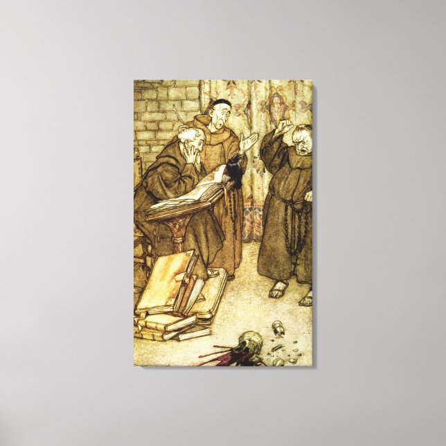 Illustration of 'The Jackdaw of Rheims' Canvas Print (Front)
