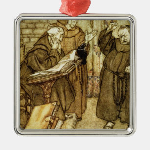 Illustration of 'The Jackdaw of Rheims' Metal Ornament