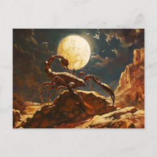 Illustration of the Scorpio Zodiac Sign Postcard
