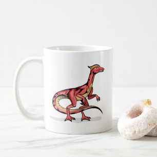 Illustration Of Velociraptor. Coffee Mug