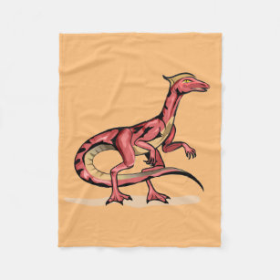 Illustration Of Velociraptor. Fleece Blanket