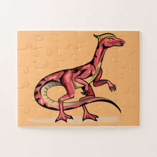 Illustration Of Velociraptor. Jigsaw Puzzle