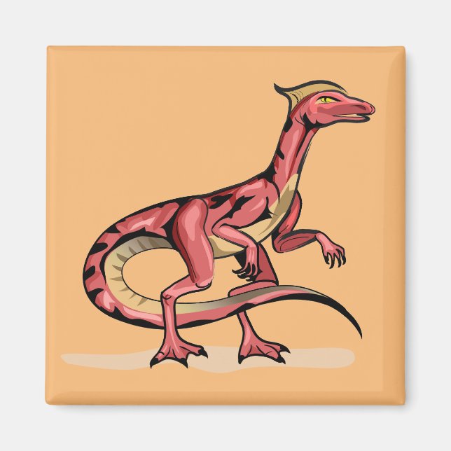 Illustration Of Velociraptor. Magnet (Front)