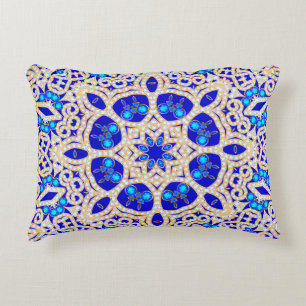 Illustration of vintage background with precious s accent pillow