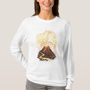 Illustration of volcano erupting T-Shirt