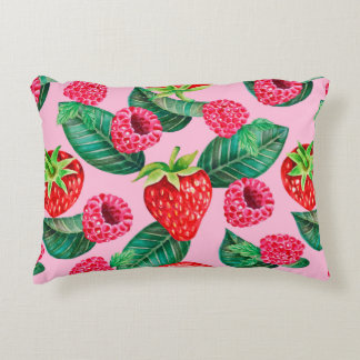 Illustration of watercolor hand drawn pattern with accent pillow