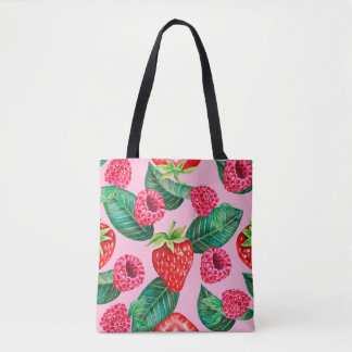 Illustration of watercolor hand drawn pattern with tote bag