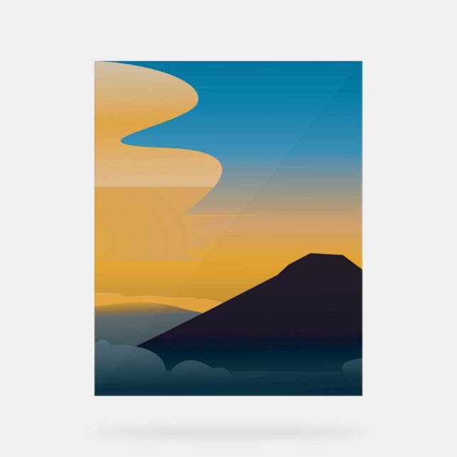 Illustration peinture de montagne (Recto)