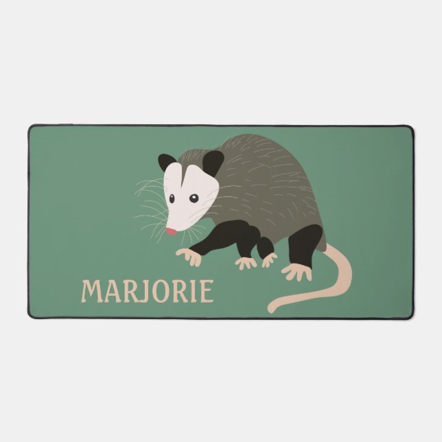 Illustration Possum mignon Vert clair Personnalisé (Recto)