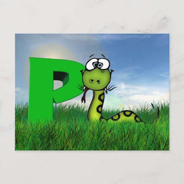 Illustration python postcard (Front)