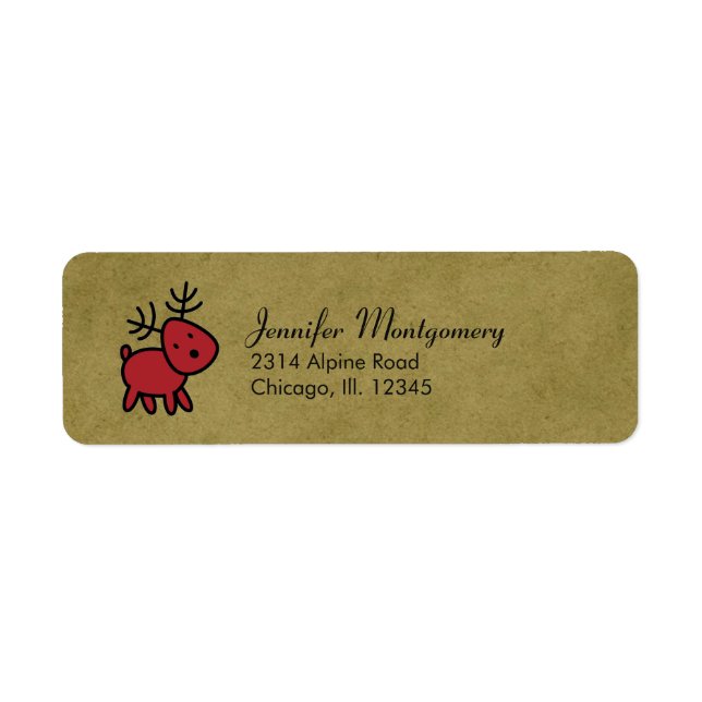 Illustration Red Christmas Reindeer (Devant)