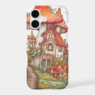 Illustration Rétro de Maison Champignon