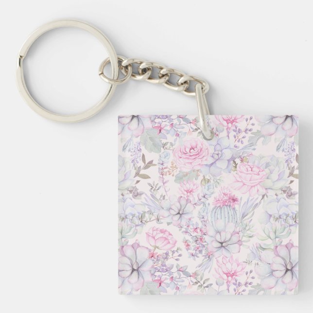 Illustration rose florale Succulent Motif d'été (Devant)