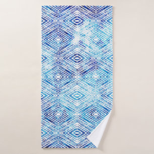 Illustration seamless boho geometric pattern isola bath towel