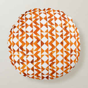 Illustration seamless boho geometric pattern isola round pillow