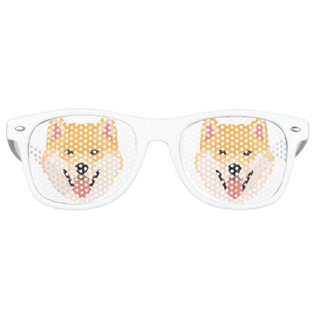 Illustration Shiba Inu Retro Sunglasses (Front)