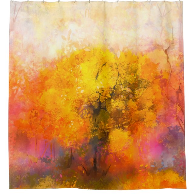 Illustration soft colourful autumn forest. Abstrac (Front)