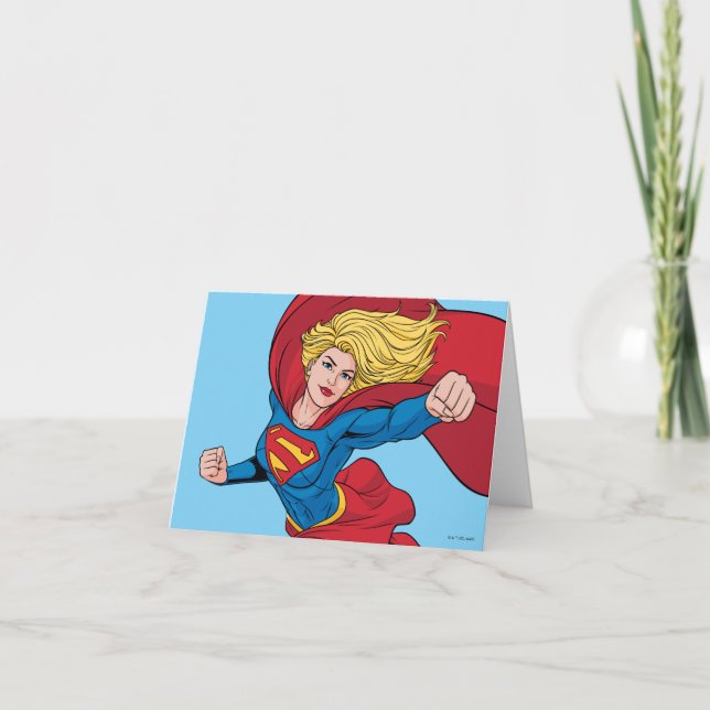 Illustration Supergirl volant vers le haut (Devant)