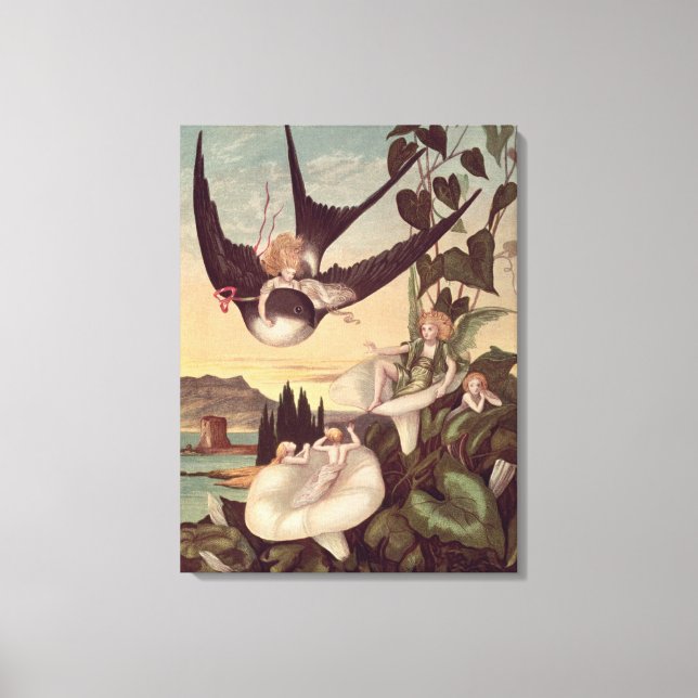 Illustration to 'Thumbkinetta', by Hans Christian Canvas Print (Front)