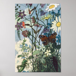 Illustration vintage affiche Else Wenz Vietor