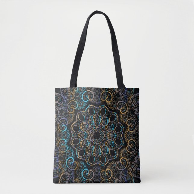 illustration vintage background. Mandala. Indian d Tote Bag (Front)