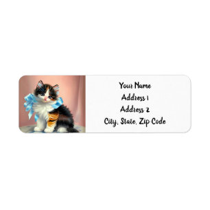 Illustration vintage Calico Kitten