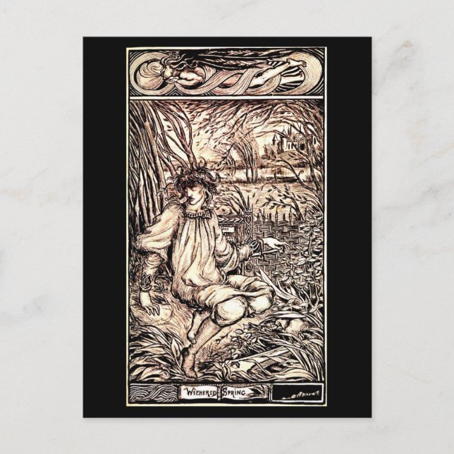 Illustration Vintage carte postale-Aubrey Beardsle (Devant)