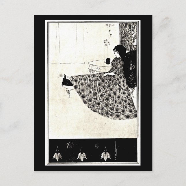 Illustration Vintage carte postale-Aubrey Beardsle (Devant)