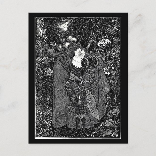 Illustration Vintage carte postale-Aubrey Beardsle (Devant)