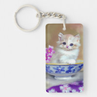 Illustration vintage de chaton blanc