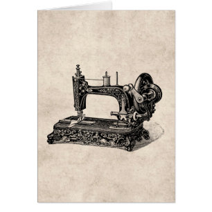 Illustration vintage de machine à coudre de 1800s