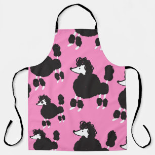 Illustration vintage french poodle seamless patter apron