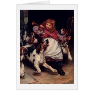 Illustration vintage - les fox-hounds sont prêts,