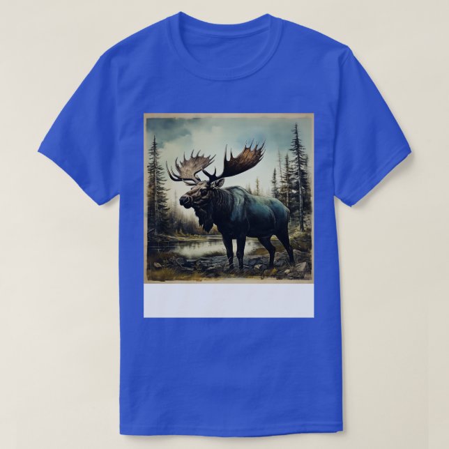 Illustration vintage Retro Moose TShirt (Design devant)