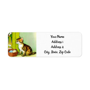 Illustration vintage Tabby Cat