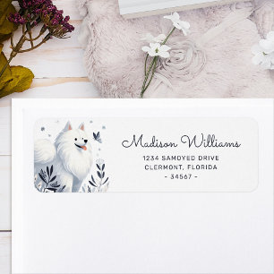 Illustration Whimsical Samoyed Dog