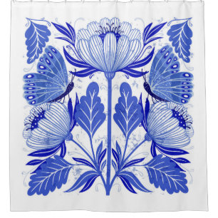illustration with butterflies and flowers isolated