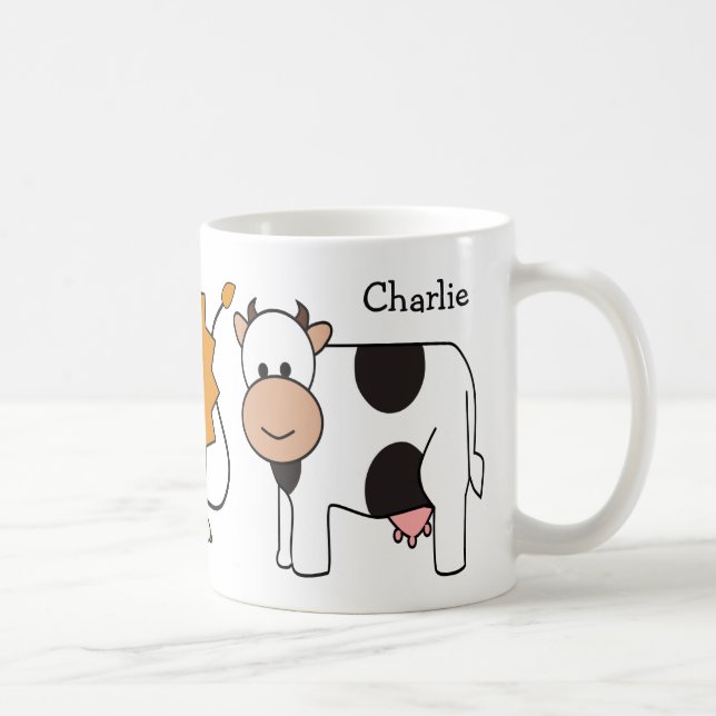 Illustrations d'animaux nom personnalisé tasses d' (Droite)