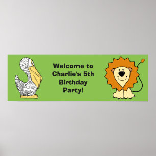 Illustrations d'animaux texte personnalisé affiche