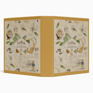 Illustrations de café vintage Classeur à 3 anneaux