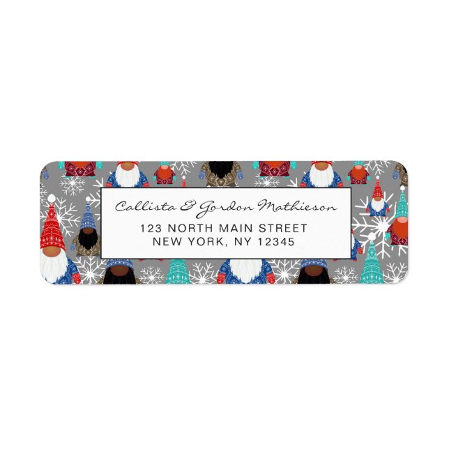 Illustrations de flocon de neige Gnome Motif de No (Devant)