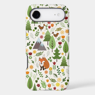 Illustrations de style scandinave sur motif crème