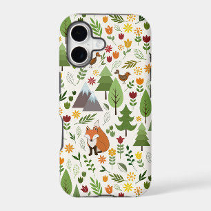 Illustrations de style scandinave sur motif crème
